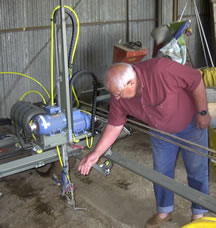 Mechanical Harvester cutter for asparagus